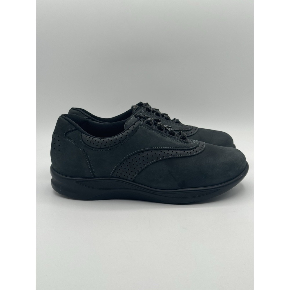SAS Walk Easy Shoes Women Size 8.5 Medium Black Comfort Lace Up Leather Made USA